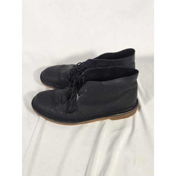 Clarks Mens Bushacre Chukka Boot Black Comfort Preppy Oiled Leather US/11 - Picture 7 of 9
